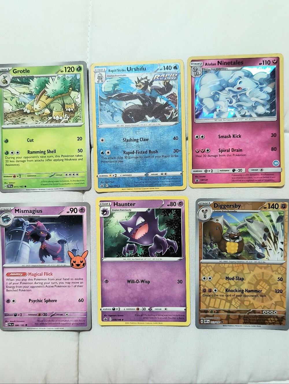 Pokemon  TCG Card Lot ( 6 Cards Featuring Alolan Ninetales Promo, Urshifu   PM 3